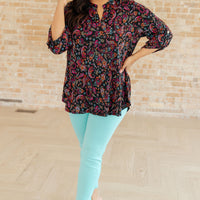 Magic Ankle Crop Skinny Pants in Aqua