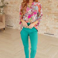 Magic Ankle Crop Skinny Pants in Kelly Green