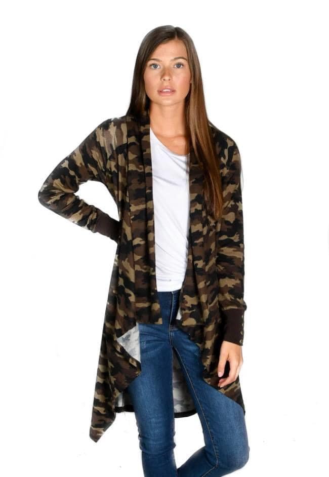 Camo Cardi Open front