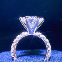 Forever Love Side Stone Moissanite Ring