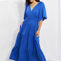 Culture Code Full Size My Muse Flare Sleeve Tiered Maxi Dress