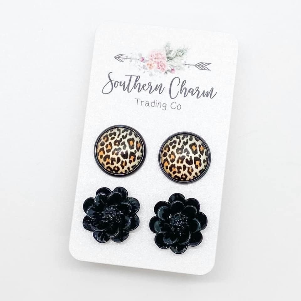 leopard & succ studs