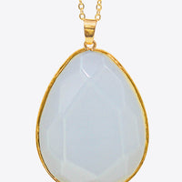 Contrast Teardrop Crystal Pendant