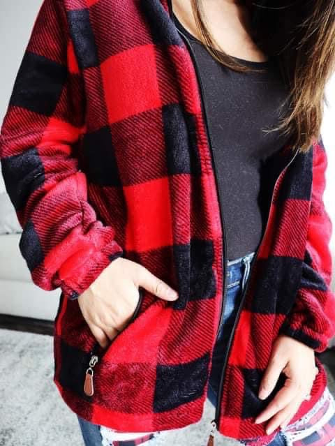 Buffalo Plaid Full Zipfleece