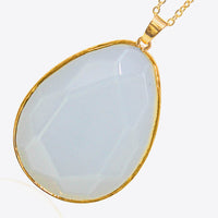 Contrast Teardrop Crystal Pendant