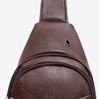 PU Leather Large Capacity Sling Bag