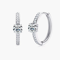 Carry Your Love 1 Carat Moissanite Platinum-Plated Earrings