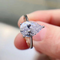 Classic Teardrop Moissanite Ring