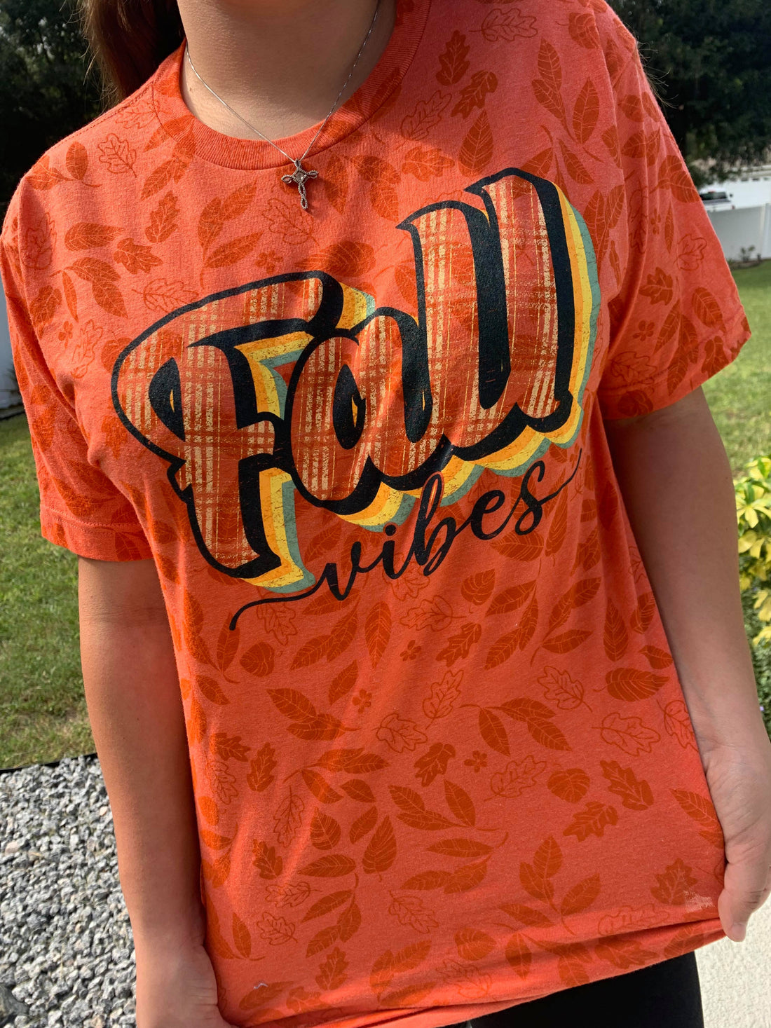 Fall vibes full screen printed tee