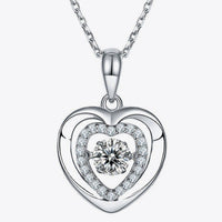 Moissanite Heart Pendant Necklace