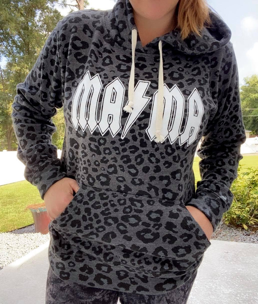 MAMA leopard hoodie