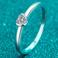 Heart-Shaped Moissanite Solitaire Ring