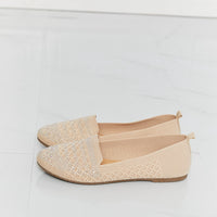 Forever Link Rhinestone Flats in Beige