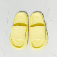 MMShoes Arms Around Me Open Toe Slide in Yellow