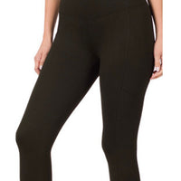 Brushed leggings with WIDE waistband & Pockets!