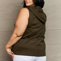 Zenana More To Come Full Size Military Hooded Vest