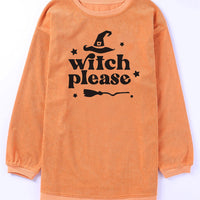 WITCH PLEASE Graphic Dropped Shoulder Sweatshirt