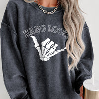 Skeleton Hand Graphic Sweatshirt