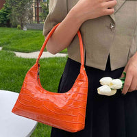 Textured PU Leather Shoulder Bag