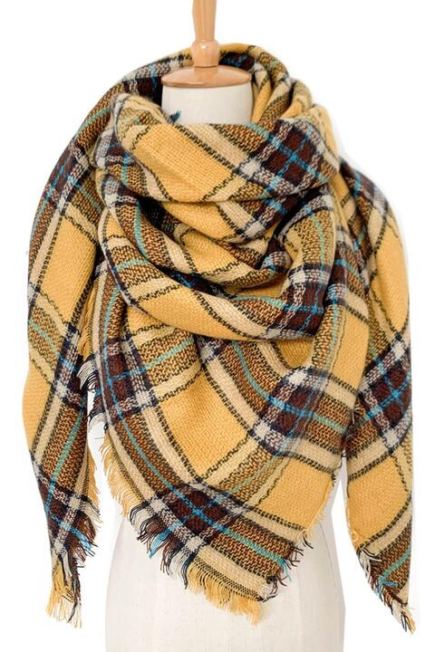 Plaid Imitation Cashmere Scarf