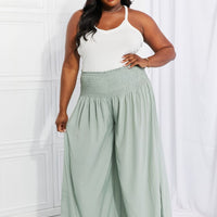 HEYSON Full Size Beautiful You Smocked Palazzo Pants