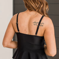 Ocean Breeze Peplum Tankini top- NEW COLOR ADDED