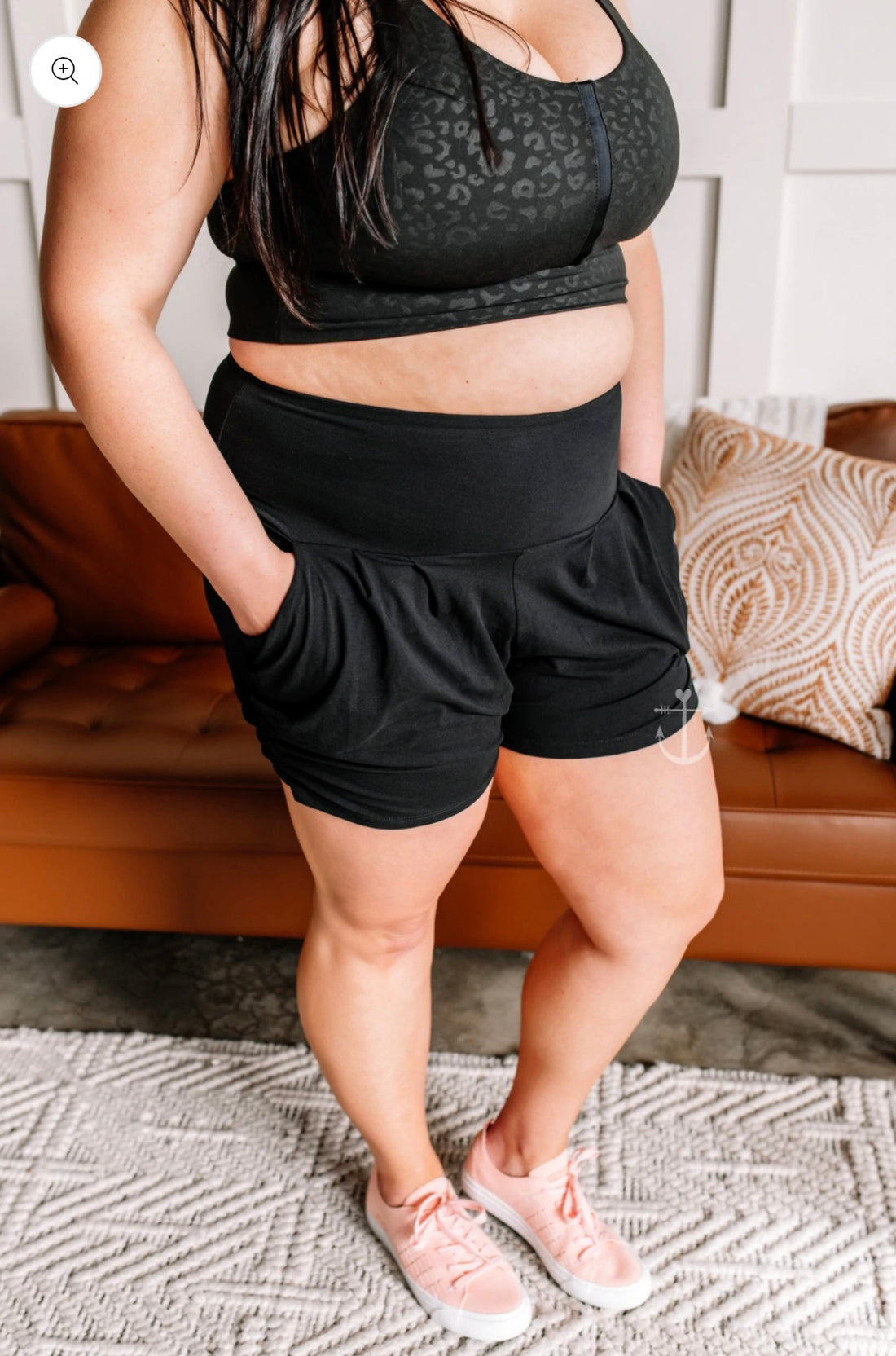 Black harem Shorts by Anchored Arrows