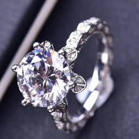 Moissanite Heart 925 Sterling Silver Ring