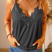 Lace Trim V-Neck Cami Top