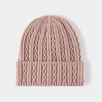 Mixed Knit Cuff Beanie