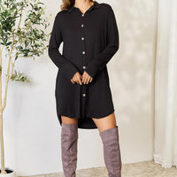 Celeste Full Size Button Down Shirt Dress