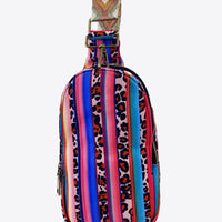 Printed PU Leather Sling Bag