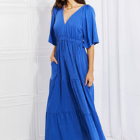 Culture Code Full Size My Muse Flare Sleeve Tiered Maxi Dress