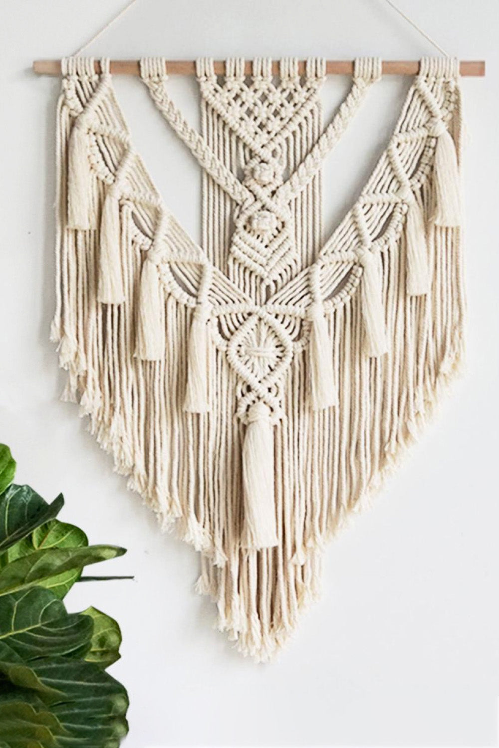 Macrame Fringe Wall Hanging Decor