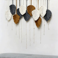 Hand-Woven Feather Macrame Wall Hanging