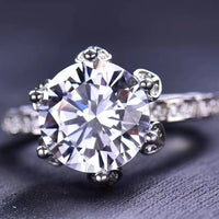 Moissanite Heart 925 Sterling Silver Ring