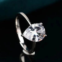 Classic Teardrop Moissanite Ring