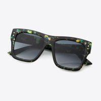 UV400 Patterned Polycarbonate Square Sunglasses