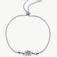 1 Carat Moissanite Heart Bracelet