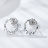 Moissanite Platinum-Plated Earrings