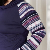 Celeste Full Size Buttoned Striped Long Sleeve Top