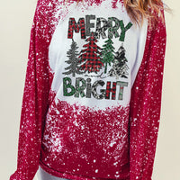 MERRY BRIGHT Graphic Long Sleeve T-Shirt