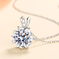 Learning To Love 925 Sterling Silver Moissanite Pendant Necklace