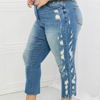 Judy Blue Laila Full Size Straight Leg Distressed Jeans