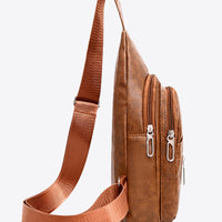 PU Leather Large Capacity Sling Bag