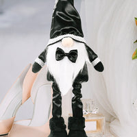 Wedding Bow Detail Pom-Pom Telescopic Leg Gnome