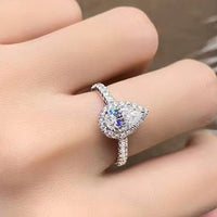 Moissanite Teardrop Cluster Ring