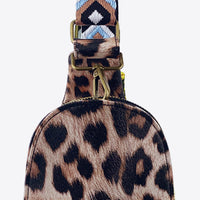 Printed PU Leather Sling Bag