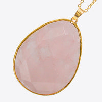 Contrast Teardrop Crystal Pendant