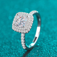 Sterling Silver 1 Carat Moissanite Ring